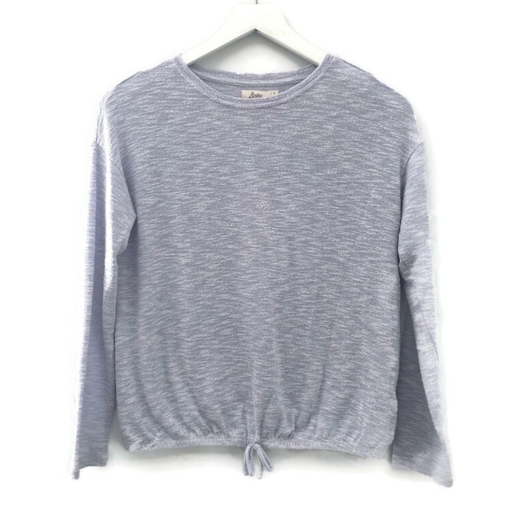 Stitch Fix Crew Top Light Blue Size 12/14 Large Bixby Nomad Cinched Hem